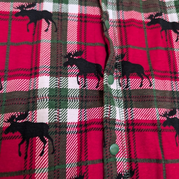 Little Blue House Red Plaid One-Piece Pajamas Size 12 - Picture 6 of 7